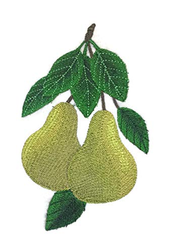 Nature Weaved in Threads, Amazing Fruits [Pears [Custom and Unique] Embroidered Iron on/Sew Patch [5.38" x "3.2"] [Made in USA]