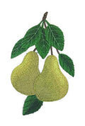 Nature Weaved in Threads, Fruits [Pears [] / [5.38" x "3.2"] [] embroidered iron-on patch