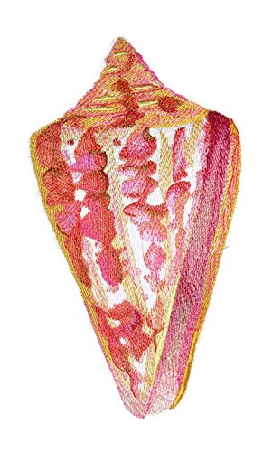 Ocean Calling Custom and Unique Sea Shell [ Cone Shell in Watercolor ] Embroidered Iron On/Sew Patch (4.59" x 7.8") Made in USA]