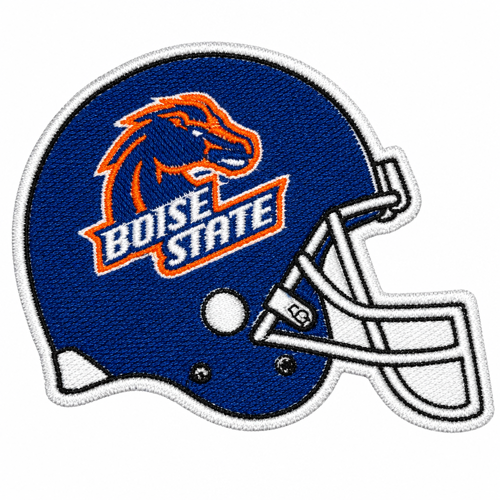 Boise State helmet cleanup in navy blue