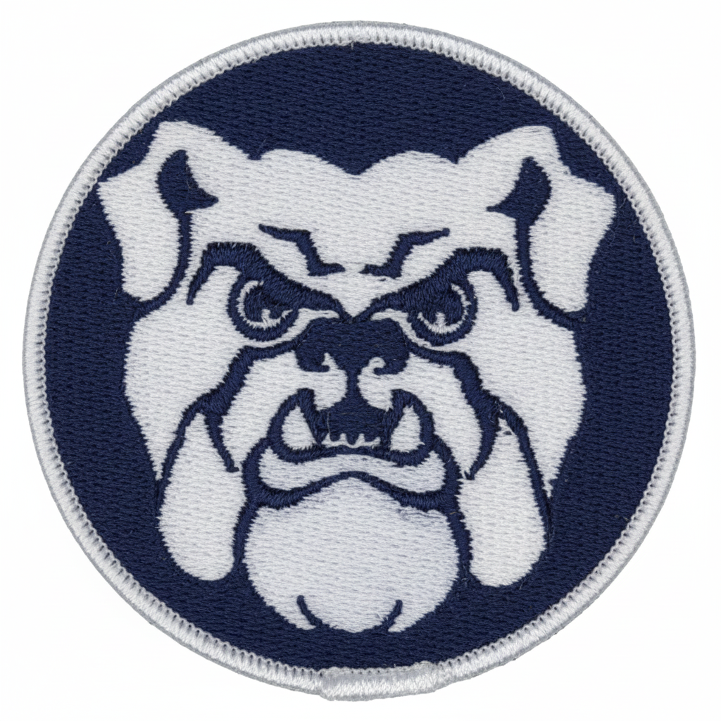 Butler Bulldogs Embroidered Patch — Studio White