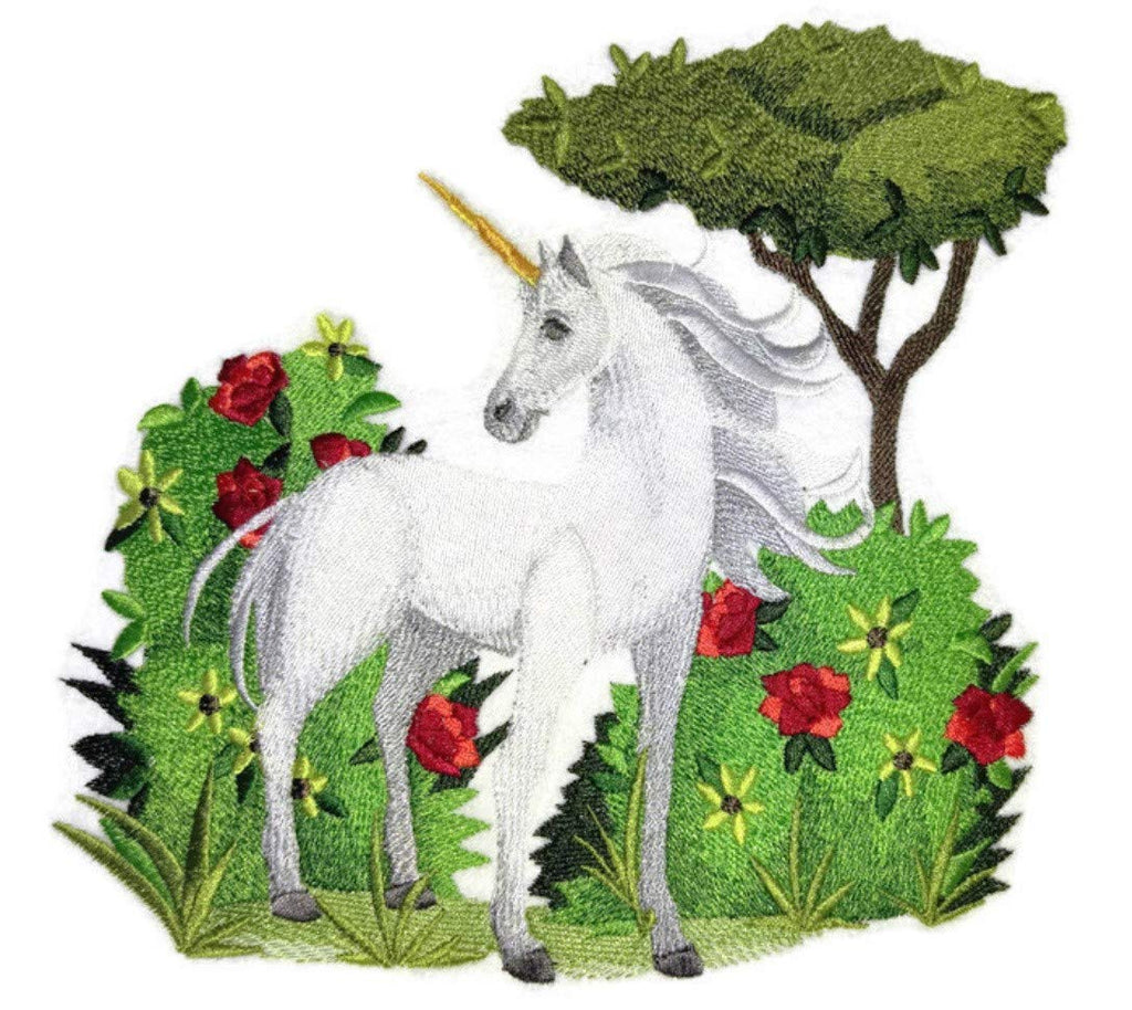 Custom Legendary Mythical Unique [Storybook Unicorn] Embroidery Iron On/Sew Patch (7.78" x 7.56")[Made in USA]