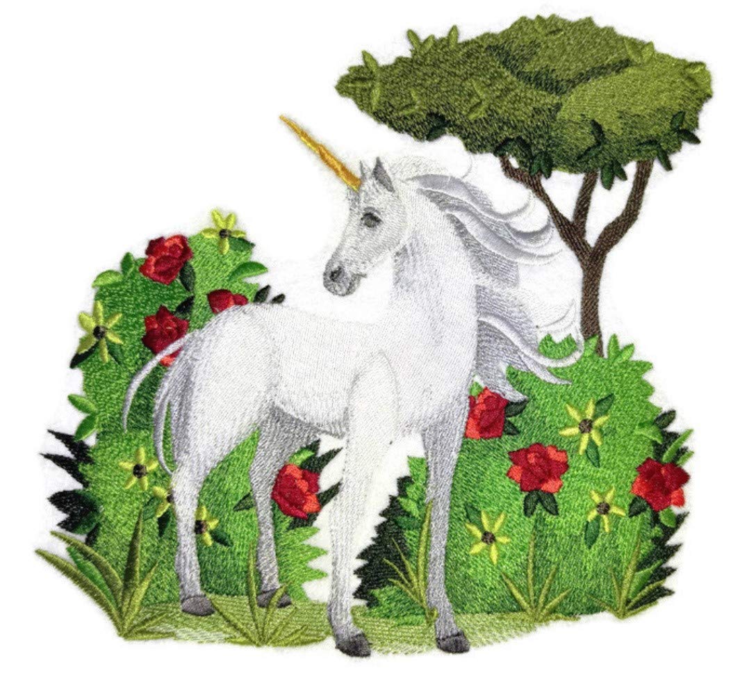 Custom Legendary Mythical Unique [Storybook Unicorn] Embroidery Iron On/Sew Patch (7.78" x 7.56")[Made in USA]