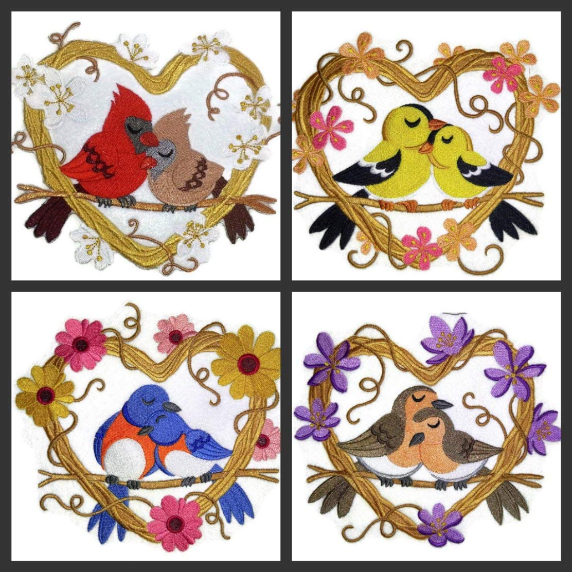 Naturaleza entretejida en hilos, increíble nido de amor de pájaros [Nido de amor de petirrojo europeo] [Personalizado y único] Parche bordado para planchar o coser [6,6" 7,8"] [Hecho en EE. UU.]