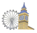 London City Square (6" x 5") embroidered iron-on patch