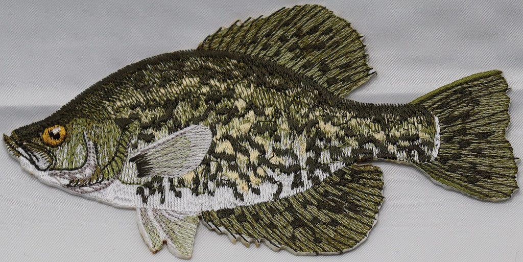 Nature's Bounty Beautiful Custom Fish Portraits [Crappie] Embroidered Iron On/Sew Patch (6" x 5") Made in USA]