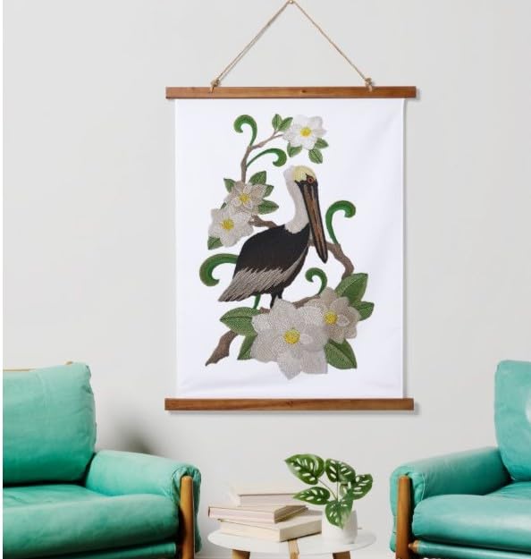 Pájaro personalizado: pelícano pardo oriental de Luisiana y magnolia - Beyond Vision [18 x 27 cm]