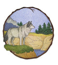 Walk in the Woods Wolf (7" x 6.95") embroidered iron-on patch