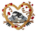 Love Nest (Chickadees Love Nest) / (6.92" x 5.86") [] embroidered iron-on patch