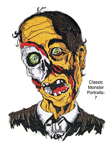 Custom and Unique Happy Halloween [Classic Monster Portraits-7] Embroidered Iron on/Sew Patch (7.8" x 5.6") [Made in USA]
