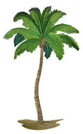 BeyondVision Nature Weaved in Threads, Palm Tree Oasis [] / (6.9" x 11") [] embroidered iron-on patch
