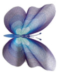 Nature Wave Butterfly (7.69" x 5.84") embroidered iron-on patch