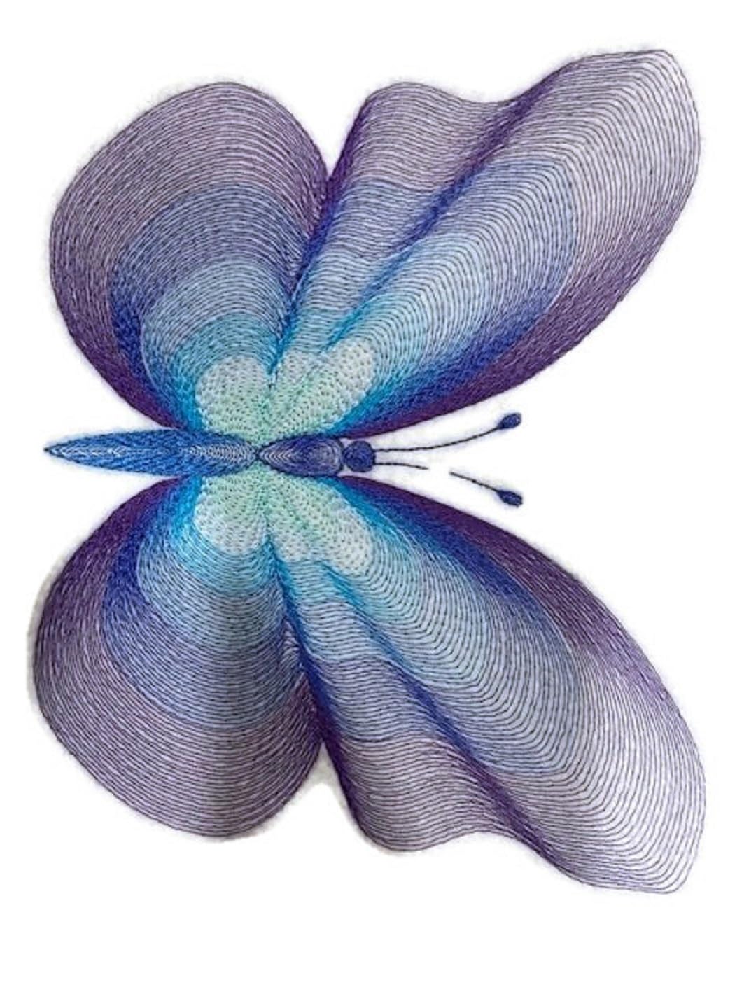Custom and Unique Amazing Colorful Butterflies [ Nature Wave - Butterfly ] Embroidered Iron On/Sew Patch (7.69" x 5.84")