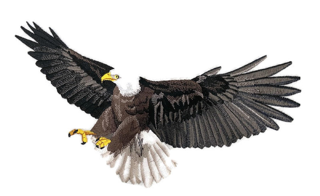 Custom Flying Eagle Embroidery Iron On/Sew Patch (6.61" x 5.87")