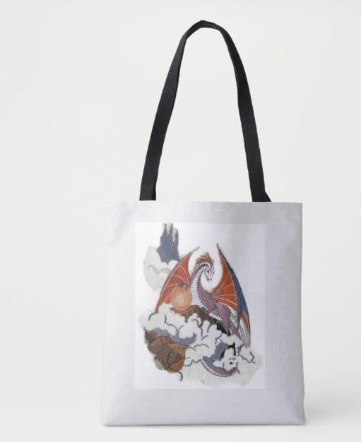 Parche bordado personalizado de dragón de nube para planchar o coser [24,5 x 28 cm] [Hecho en EE. UU.]