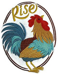 Nature Weaved in Threads, Rooster [Rise and Shine Rooster ] [] / (6.57" x 4.85") [] embroidered iron-on patch