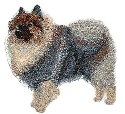Amazing Custom Dog Portraits [Keeshond ] Embroidery Iron On/Sew Patch (5.4" x 4.8")[Made in USA]