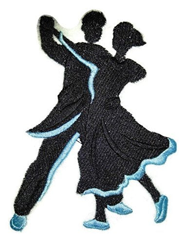 BeyondVision Let's Dance Custom and Unique Embroidered [Swing Silhouette Left Posture] Embroidered Iron on/Sew Patch (5.5" x 4.1") [Made in USA]