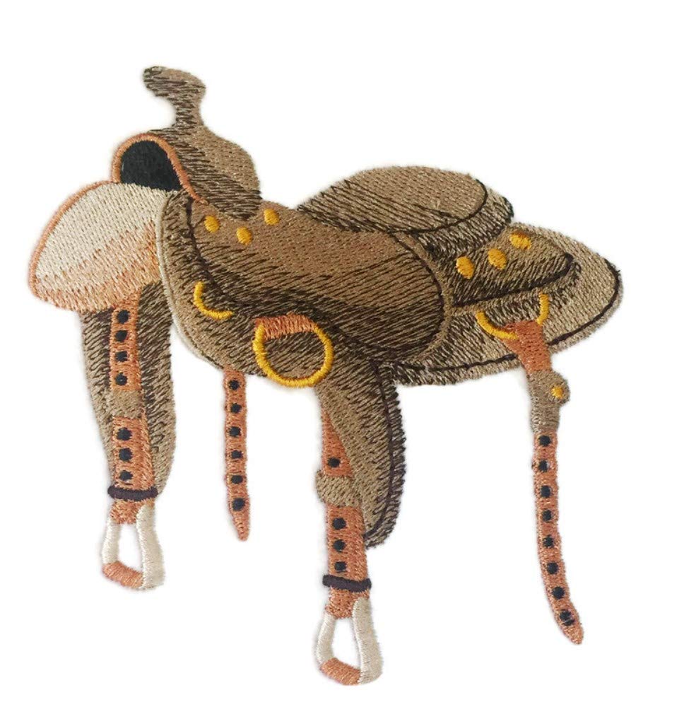 Custom and Unique Cowboy Gear [Saddle Bandana] Embroidered Iron on/Sew Patch (5.5" x 4.6") [Made in USA]