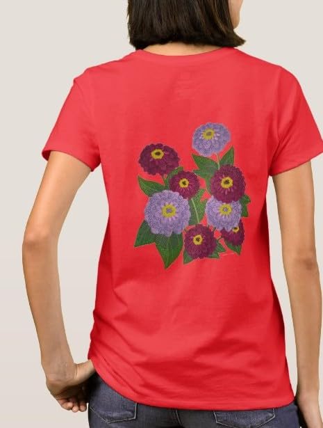 Parche bordado para planchar o coser con diseño de flor de zinnia de Beyond Vision (14 cm de ancho x 14 cm de alto)