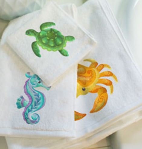 Nature's Bounty Beautiful Custom Turtle Portraits [ Sea Turtle in Watercolor] Embroidered Iron On/Sew Patch (7.28" x 5.85") Made in USA