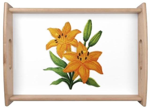 Custom and Unique Garden's Best Delight Flower [ Yellow Lily Blooms ] Embroidered Iron on/Sew Patch (5.87" x 7.07") [Made in USA]
