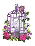 Victorian Birdcage With Doves (7.48" x 5.85") embroidered iron-on patch