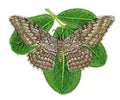 White Witch Moth (5" x 5.8") embroidered iron-on patch