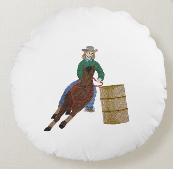 Beyond Vision Custom Horse [ Barrel Racer ] Embroidered Iron on/Sew Patch (6" x 5.83")
