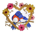 BeyondVision Nature Weaved in Threads, Birds Love Nest [Bluebird Love Nest] [] / (6.86" x 7.58") [] embroidered iron-on patch