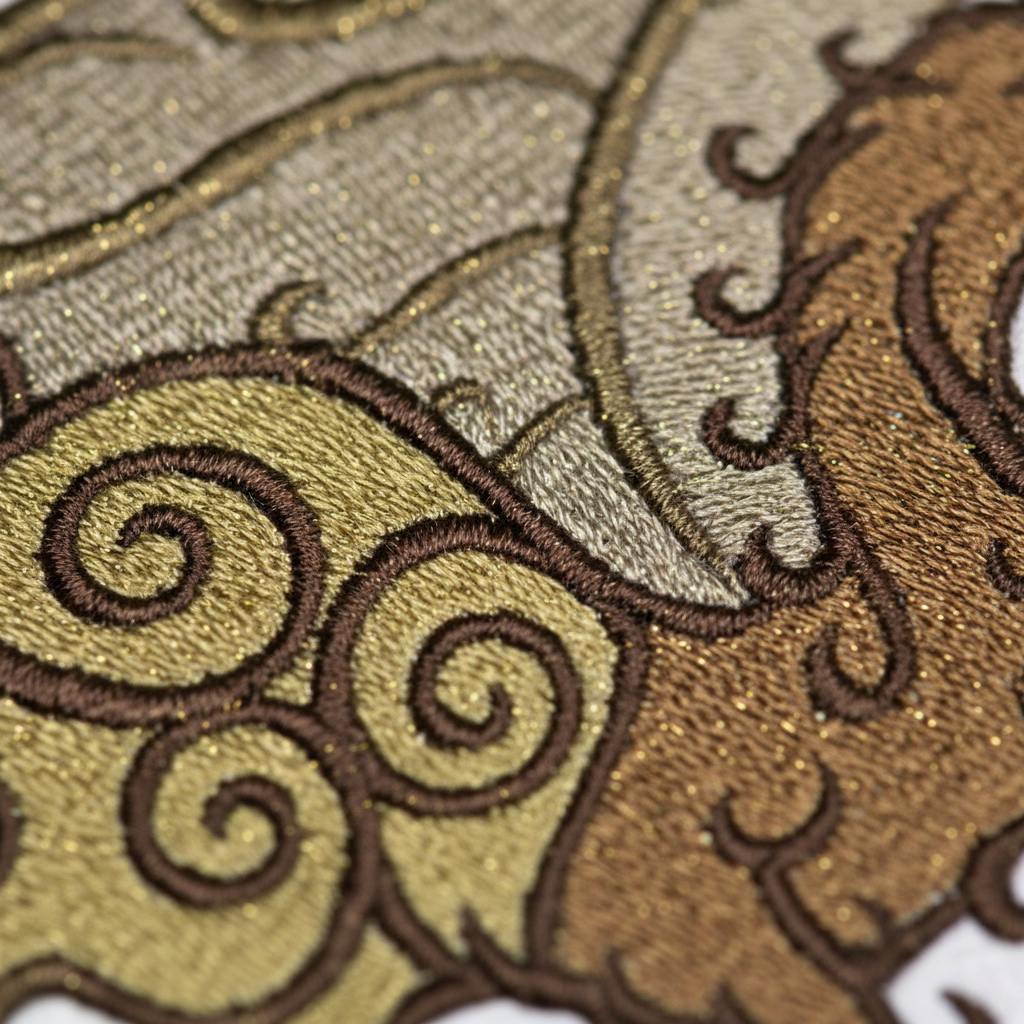 Celtic Gryphon Patch - Embroidery Detail