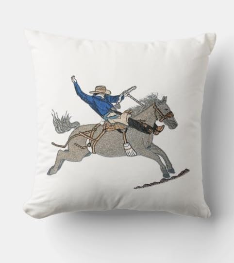 Custom and Unique Spirit of Stallions [Saddle Bronco ] [Custom and Unique] Embroidered Iron on/Sew Patch (8.5" x 8.5") [Made in USA]