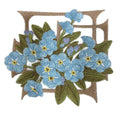 Bloom Forget-Me-Nots Flower (5.41" x 4.85") embroidered iron-on patch