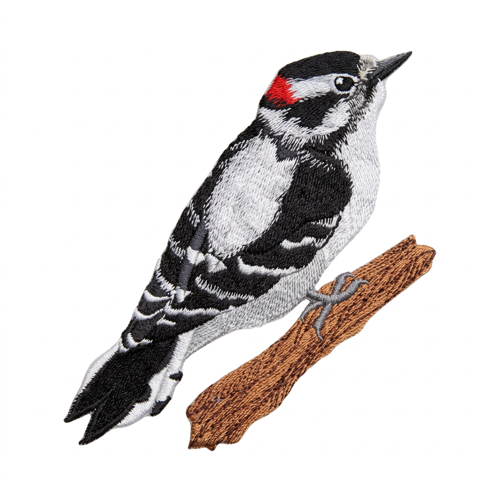 Clean woodpecker-on-branch photo