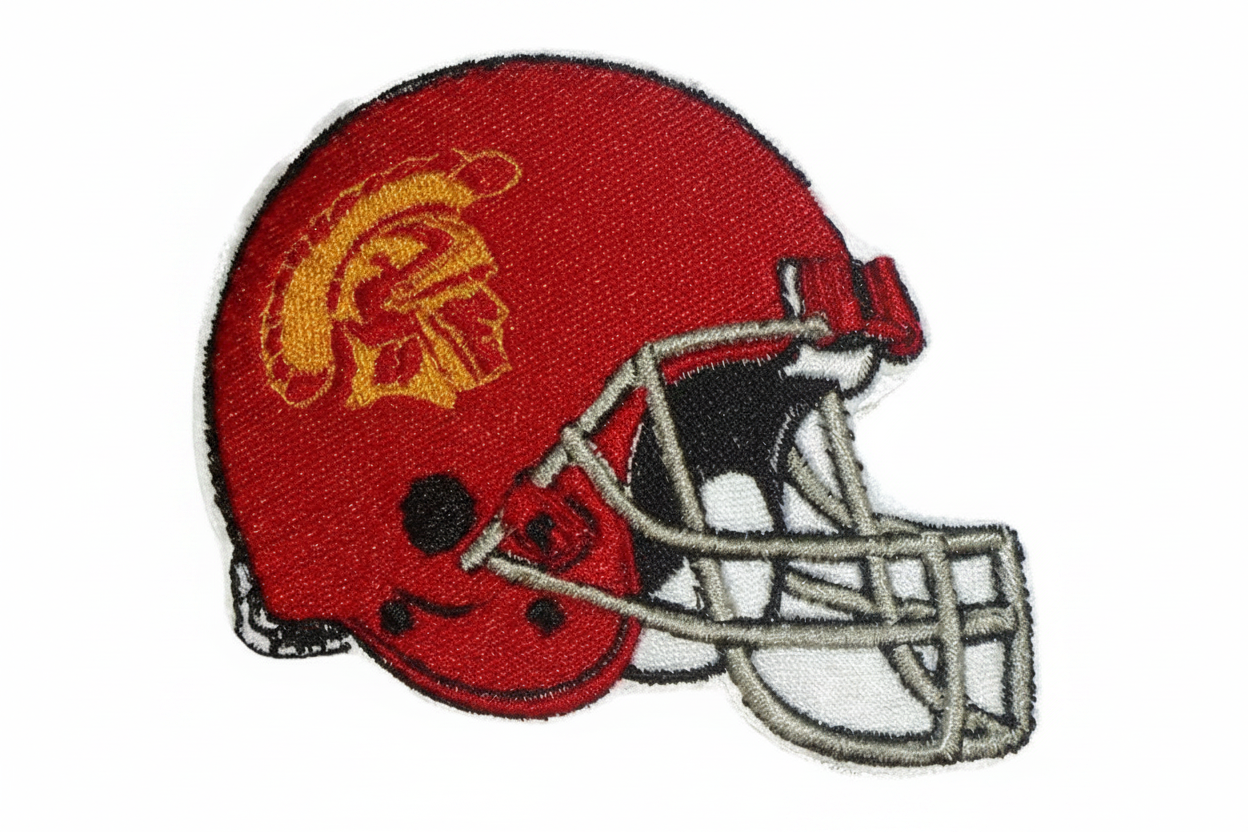 USC Trojans Embroidered Patch | Iron-On or Sew-On | College Football Applique for Jackets, Bags & DIY Fashion