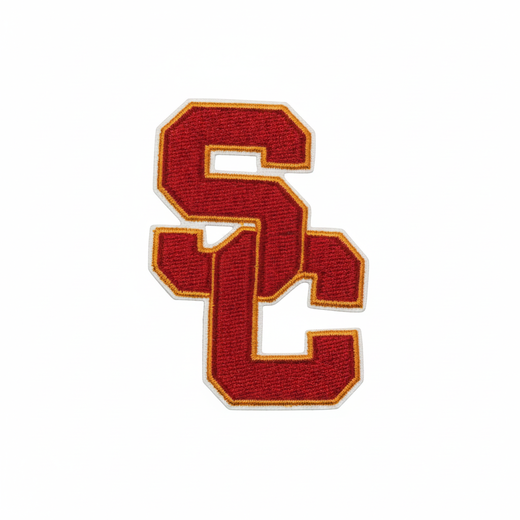 USC Trojans Embroidered Patch | Iron-On or Sew-On | College Football Applique for Jackets, Bags & DIY Fashion