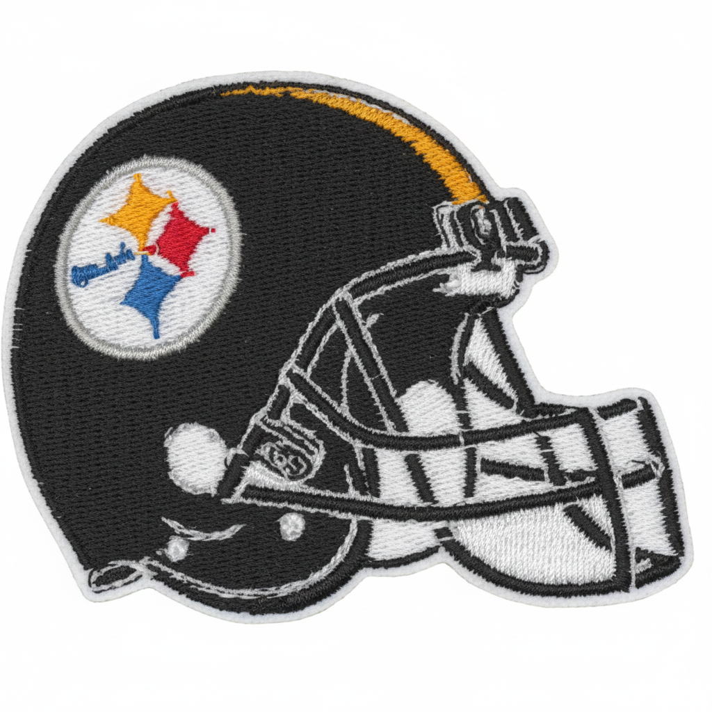 Cleaned and resized Steelers helmet patch