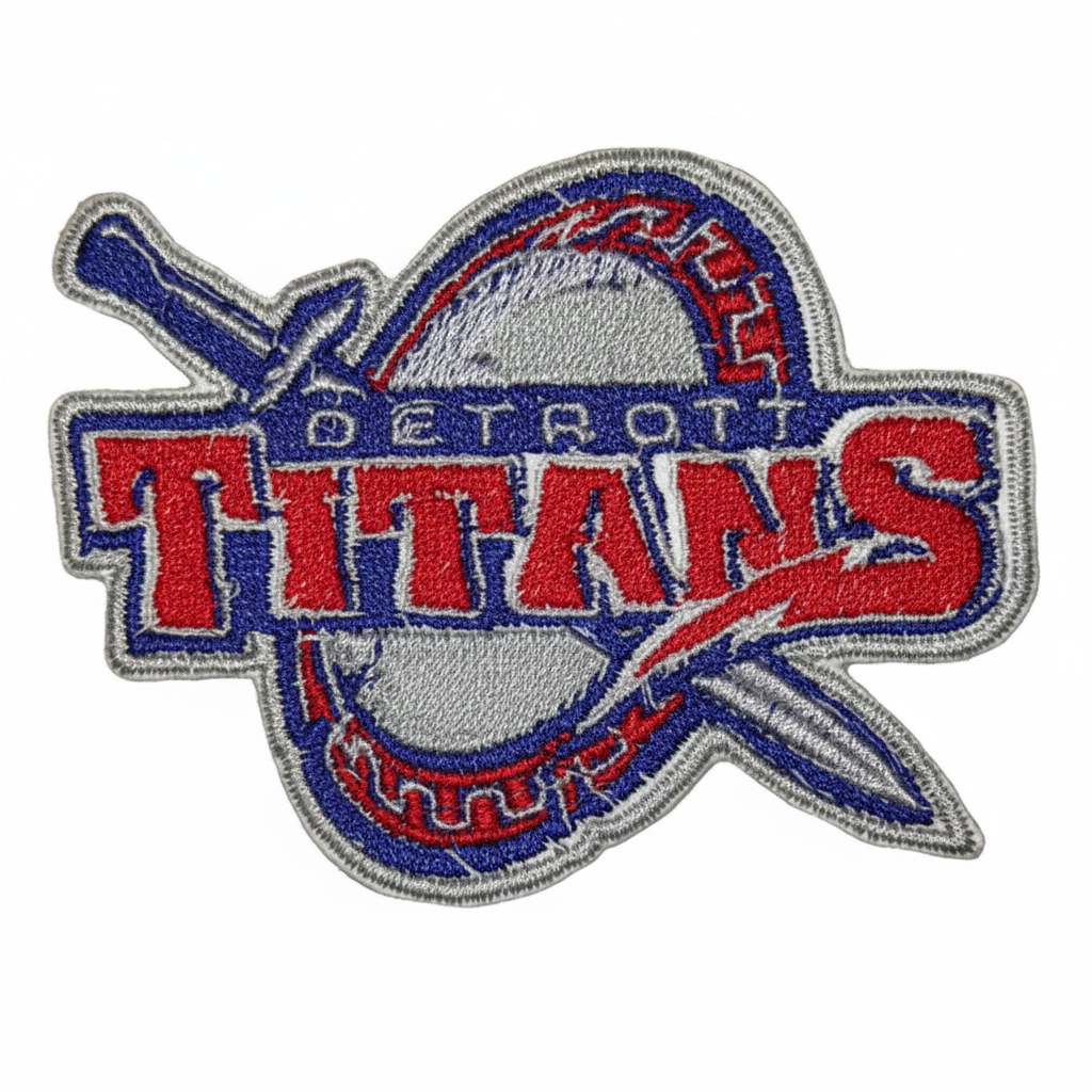 Detroit Mercy Titans embroidered iron-on patch