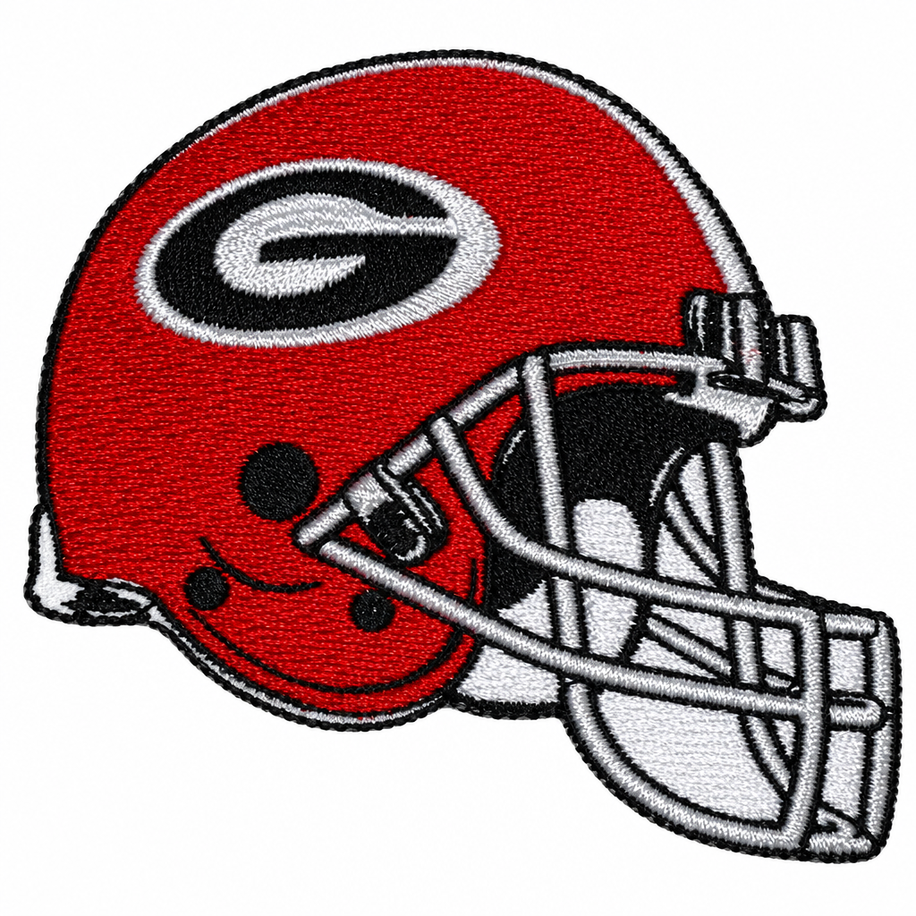 Cleaned football helmet patch