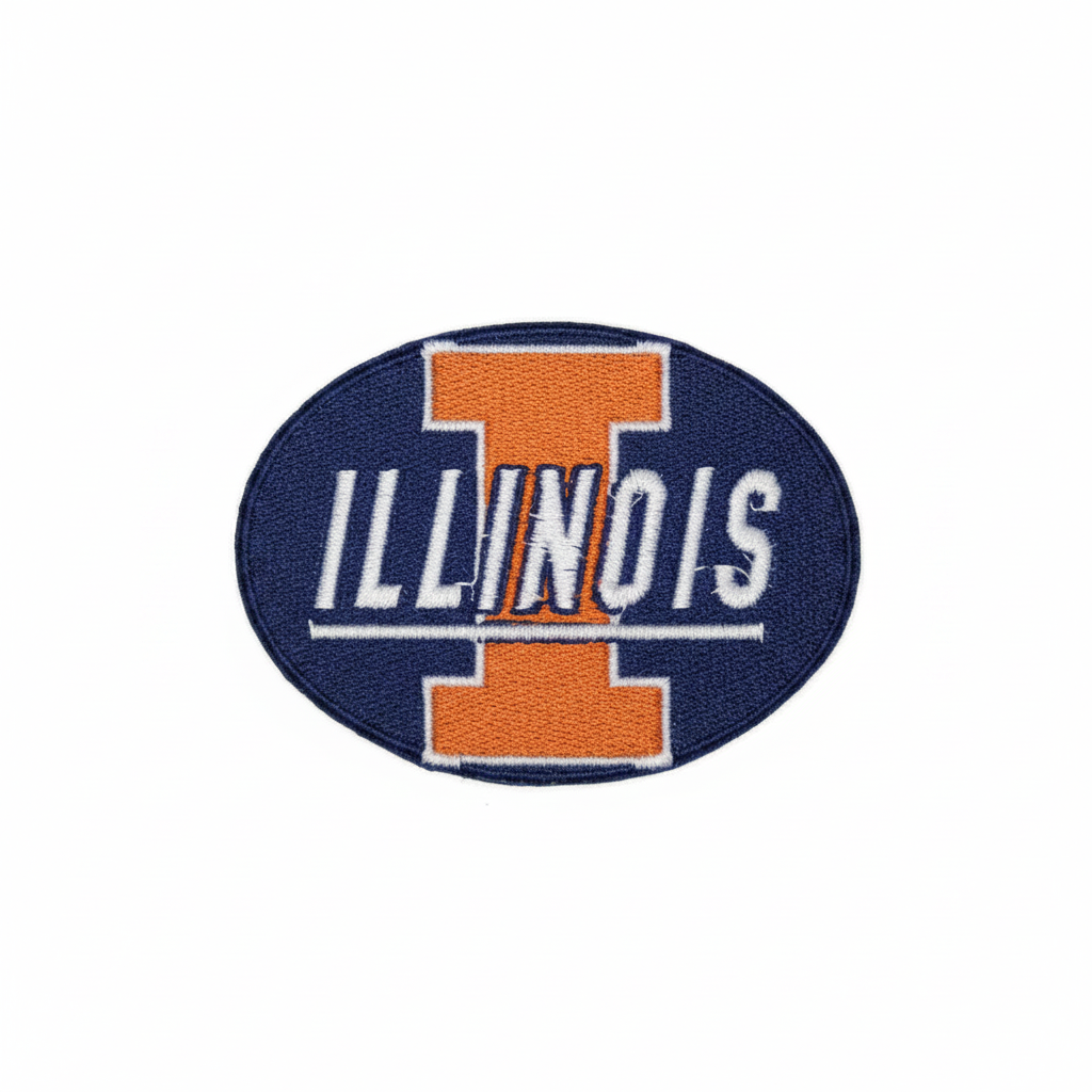 Illinois Fighting Illini embroidered iron-on patch