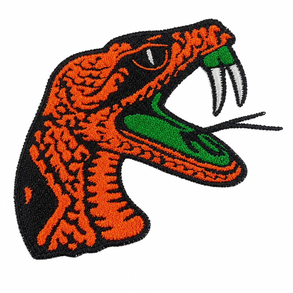 Cleaned rattlesnake head patch