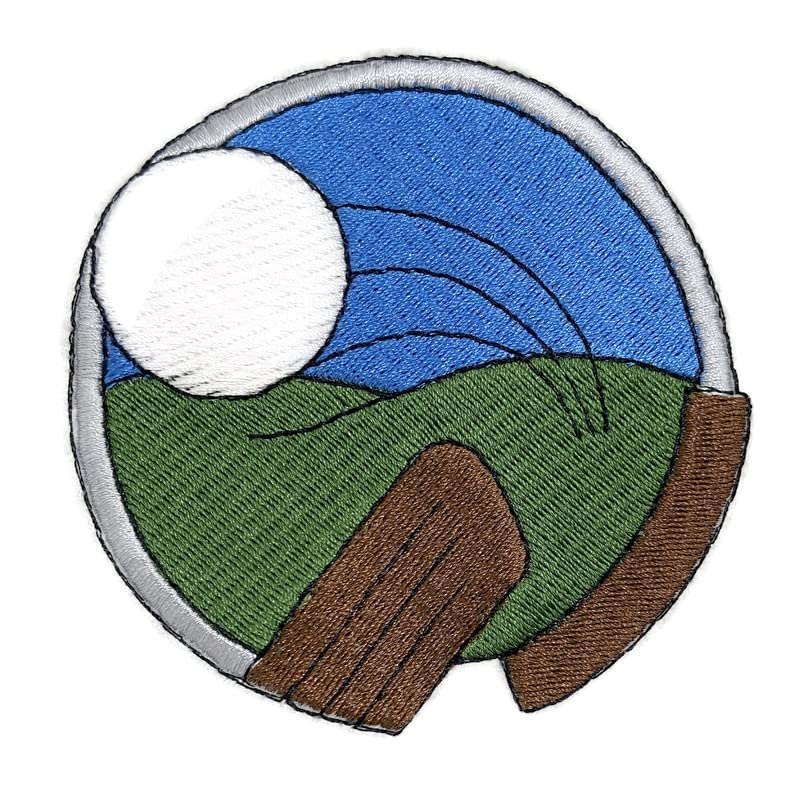 Parche bordado personalizado y único para el Día del Padre [Logotipo de golf] para planchar o coser [8,9 cm x 8,9 cm] [Hecho en EE. UU.]