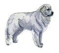 Great Pyrenees (4.5" x 4.2") embroidered iron-on patch