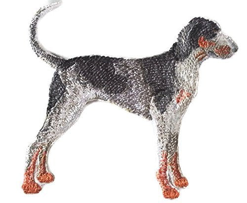 Amazing Custom Dog Portraits [Bluetick Coonhound] Embroidery IronOn/Sew Patch (4.5" x 4.5")[Made in USA]