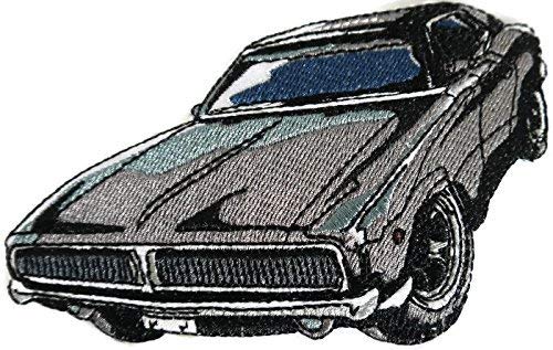 69 Charger Embroidered Patch (6" x 3.5") | Iron-On or Sew-On | Classic American Muscle Car Applique for Jackets, Vests & DIY Fashion