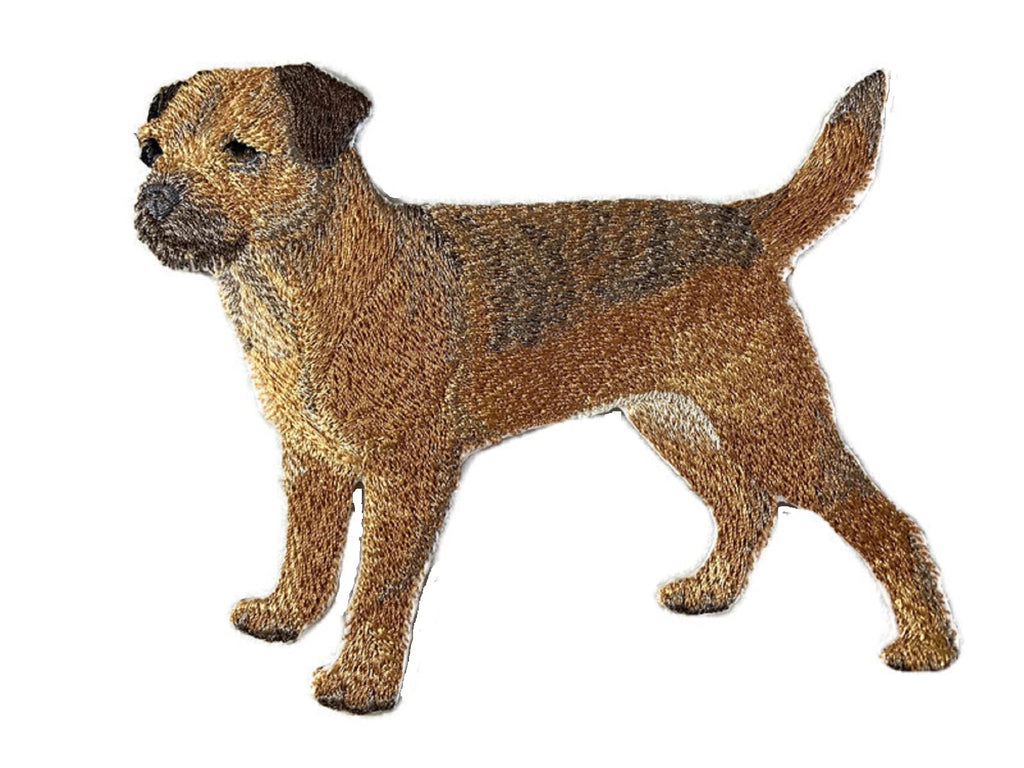 Amazing Custom Dog Portraits [Border Terrier] Embroidery Iron On/Sew Patch (5" x 4.5")[Made in USA]