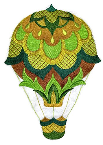 Beautiful Custom Balloon [Carefree Carriage Jacobean Balloon] Embroidered Iron On/Sew Patch (5.86" x 8.34") Made in USA]