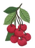 Nature Weaved in Threads, Fruits [Cherries ] [] / [4.4" x "3."] [] embroidered iron-on patch
