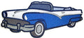 1956 Ford Sunliner (6.87" x 3.15") embroidered iron-on patch