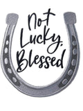 Nature Weaved in Threads, Not Lucky, Blessed Horseshoe [] / (5.8" x 6.5") [] embroidered iron-on patch